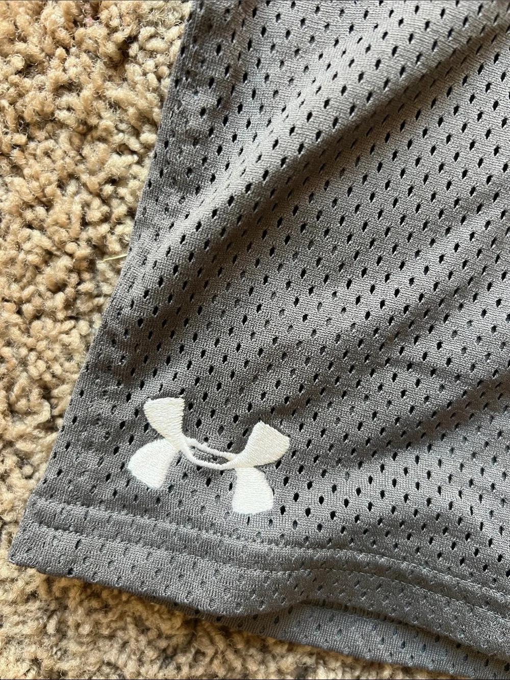 Under Armour Boys Medium Dark Gray Athletic Shorts